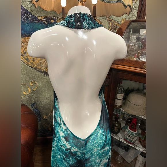 H&M Teal and Black Maxi Dress - Picture 6 of 7